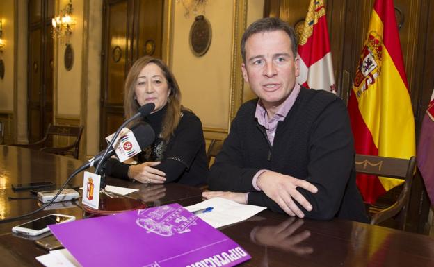 Pilar García de Salazar y Borja Suárez en una comparecencia conjunta en Burgos/GIT