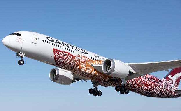 Un avión de la aerolínea Qantas./Efe