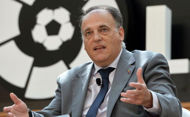 Javier Tebas estará en Burgos./ROSLAN RAHMAN / AFP